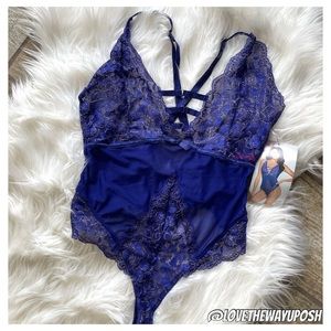 Navy/Purple Lace Bodysuit